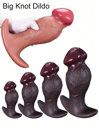 4 Sizes S/M/L/Xl Big Realistic Wearable Thick Dildo Huge Large Small Knot Anal Plug Expansion Expander Dilator Training Long Anal Dildo Butt Plug Adult Sex Toys For Women Gay
