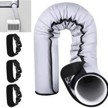 Cubierta para manguera de aire acondicionado, cubierta para conducto de ventilación de CA, funda aislante, funda aislante para manguera de aire acondicionado portátil, tamaño 152 x 56 cm - 152*56cm - Ver 1