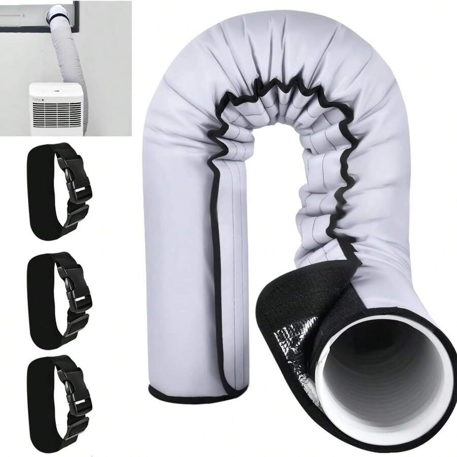 Cubierta para manguera de aire acondicionado, cubierta para conducto de ventilación de CA, funda aislante, funda aislante para manguera de aire acondicionado portátil, tamaño 152 x 56 cm - 152*56cm - Ver 1