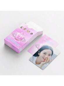 bandai 92 piezas Tarjetas LOMO (60 tarjetas + 32 pegatinas) Tarjetas de fotos de alta definición de Lisa, Jennie, Rose, Jisoo, nuevo álbum KPOP, fotos de firma periféricas, tarjetas de ídolos, tarjetas de apoyo a los fans, colección esencial, adecuadas para regalos sorpresa en fiestas de cumpleaños, empaquetadas como regalo para niñas