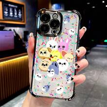 Fundas para Teléfono Móvil de Dibujos Animados Strays para Niños, Carincho y Adorable, para iPhone 16 15 14 13 12 11 Pro Max X XR XSMAX 8 24 Plus, Cubierta Trasera Suave Anticaída y Transparente - Color 1 - Ver 7