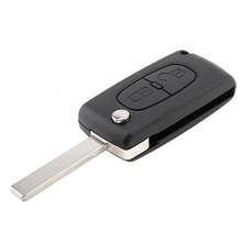 2 قطع جراب استبدال مفتاح التحكم عن بعد للسيارة مع الأزرار مناسب ل- Peugeot 207 307 308 407 / Citroen C1 C2 C3 C4، يأتي مع سلسلة المفاتيح ومفك، قذيف مفتاح السيارة متين (HU83+CE0523) - طقم أسود مكون من ثلاث قطع HU83+CE0523 - مشاهدة 9