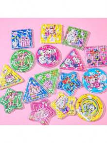 1/3/6/10/16/21/40pcs Mini Random Color Maze Puzzle, Beginner Portable Cartoon Maze Ball Set, Stress Relief Toy, Perfect Gift, Birthday Gift, Christmas Toy, Gift Box Filler, Stocking Stuffer (Style Sent Randomly) - Multicolor - View 2