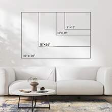 1pc Modern Canvas Wall Art - Unique Blue & Orange Framed Design With Silhouette Figures, Perfect For Living Rooms, Bedrooms, Offices, And Bathrooms, Office Artwork | Artistic Interior | Highquality Print, Large Canvas Wall Art - 藏蓝色 - 查看 6
