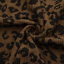 59x19.69inch Soft Leopard Print Elastic Corduroy Fabric - Machine Washable Polyester, Ideal For Pillow Covers, Couch Covers, DIY Handmade Crafts, DIY Craft Fabric | Playful Print Design | Polyester Fabric - Multicolor - View 10