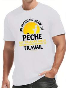 Camiseta de manga corta para hombres divertida francesa, camiseta de verano - Negro - Ver 1