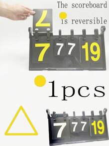 1pc Scoreboard, Flip-Style For Billiards, Soccer, Badminton, Basketball, Convenient Score Keeping Board