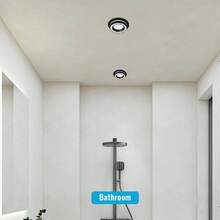 CANMEIJIA GX53 嵌入式吸顶灯，嵌入式壁灯，装饰吸顶灯，嵌入式/表面安装，黑色/白色可选，带/不带灯泡，铝制材料，兼容 GX53 灯泡，适用于商店、书房、卧室、客厅、咖啡厅、展厅、画廊、博物馆、走廊、入口，根据需要选择颜色