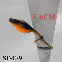 10PCS Dual Position Switch Twist Fish Lure Soft Lure T Tail Curl Tail Line Freshwater Float