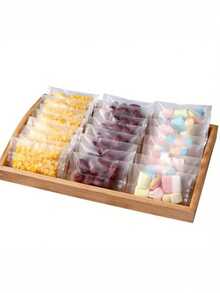 100 Pieces Thickened Frosted Semi-Transparent Machine Sealed Bag, Cookie Button Biscuit Bag, Mooncake Egg Yolk Pastry Flat Pocket, Baking Packaging Bag Transparent Packaging Bag, Simple Transparent PP Cookie Wrapping Bag For Bakery Supplies, Food Bag - Clear - View 4