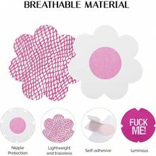 Glitters Pasties Rave Nipple Covers Stickers For Women Rave Party 12 Pairs Disposable Sticky Breast Petals - Silver - View 4