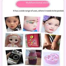 1pc Random Colorful Cartoon Crystal Rhinestone Stickers, 3D Embossed Jewel Stickers For Children Girls Reward, Kindergarten, Makeup, Face Decoration, Children's Day, Mermaid Princess, Glitter Costume, Crystal Sticker , Back To School Gifts - Multicolor - View 4