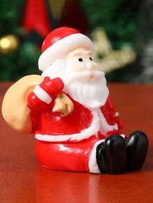 6/12个迷你圣诞老人摆件，树脂圣诞老人微景观桌面摆件，迷你圣诞装饰品，树脂圣诞老人摆件，圣诞迷你装饰品，圣诞老人装饰品，圣诞派对用品（颜色随机），圣诞节 - 彩色 - 查看 5