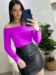Women's  Long Sleeve Top - Rusty Rose - View 2