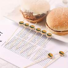 200/100/80/50/25/5 pièces Set de brochettes en bambou, piques à fruits en bambou de 12 cm pour fête, anniversaire, mariage, club, fruits, cupcakes, hamburgers, barbecue, amuse-gueules, décoration de table, garniture de desserts et hygiénique