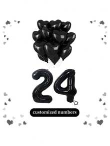 بالونات أرقام مخصصة قياس 32 بوصة باللون الأسود والذهبي والفضي ، إكليل من البالونات على شكل قلب قياس 18 بوصة باللون الأسود والأحمر الذهبي والأزرق الفضي مناسبة لأعياد الميلاد والزفاف وحفلات استحمام الطفل وعيد الحب وحفلات عصابات العروس ، أعياد الميلاد ذات موضوع الفرايكات ، ديكورات خطوبة العروس ، مناسبة لأعياد الميلاد والذكرى السنوية ورأس السنة واستحمام الطفل والتخرج والخطوبة وحفلات الزفاف