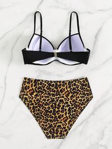 New Style European & American Women's Solid Color Steel-Rimmed Molded Cup Crossed Strap Sexy Simple Separate Bikini Set Vacation - Multicolor - View 6