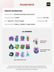 1pc Random Style Hide And Seek Teddy Bear Anime Model Figurine, Made Of PVC And ABS, Cute Halloween Gift Combining Hide And Seek And Adorable Teddy Bear, Suitable As Home Decor To Embellish Room, Balcony Or Garden, Adding Beauty To Life - Navy Blue - View 8