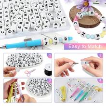 26/52/78/130pcs A-Z Silicone Letter Beads - DIY Personalized Jewelry Making Set, Craft Supplies For Name Bracelets, Keychains, Pendants, ID Lanyards & Bead Pens - 26-piece Alphabet Beads Set - View 4