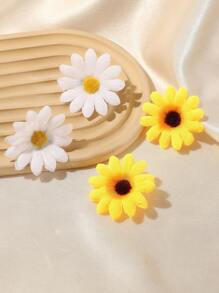 10 件波西米亚风格女孩迷你雏菊花发夹，甜美休闲发夹适合日常生活、海滩、旅行