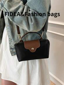 New Fashionable Solid Color Simple PU Bucket Bag, Stylish & Elegant, Versatile For Work, Shopping, Dates, Hand/Shoulder/Crossbody Carry