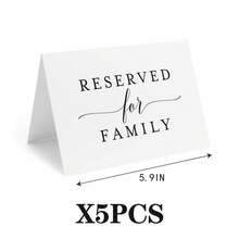 Reserved Row Banners For Wedding Ceremony Or Events - Blank Font On White Linen Cardstock Paper With Black Satin Ribbon Gifts Birthday Graduation Birthday Decorations Party Decorations Bachelorette Summer Beach Back To School School Supplies Room Decor - Multicolor - View 13