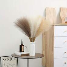 15 حبة أو 6 حبة/حزمة من نبات البوص الجاف، زهور إصطناعية وردية متفتحة، ديكور بحري "بوهو"، لملء الأوعية، ديكور منزلي عصري، زينة حفل الزفاف