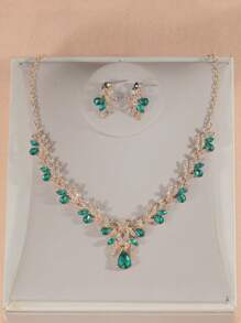 Set di 4 collane per principessa adolescente, set di collane con corona in cristallo, accessorio per capelli da festa per bambini, cofanetto regalo di corona di lusso, accessori da sposa e matrimonio, adatti per festival, regali, gala