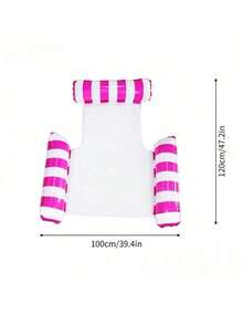 Inflatable Swimming Pool Adult Size Water Hammock, Foldable Floating Pool, Water Leisure Floating Bed, Pool Raft Lounge Chair Float, Party Summer Water Beach Lake Fun Floating Chair Pool Float, Beach Essentials, Beach Accessories - Multicolor - View 16