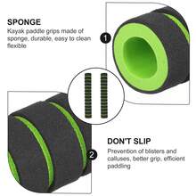 1 Pair 22cm Colorful Sponge Paddle Covers, Kayak Accessories, Durable Oar Handle Protectors