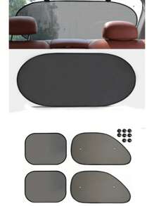 2 piezas Parasol para coche, Cortina para parabrisas delantero del coche, Protector de calor reflectante de aluminio para la ventana trasera, Parasol, Aislamiento de refrigeración, Uso general automotriz, 100cm*50cm