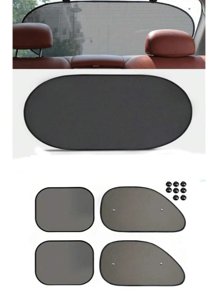 2 piezas Parasol para coche, Cortina para parabrisas delantero del coche, Protector de calor reflectante de aluminio para la ventana trasera, Parasol, Aislamiento de refrigeración, Uso general automotriz, 100cm*50cm