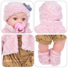 12 Inches Realistic Pink Cute Doll Plush Doll For Children, Diy Silicone Reborn Doll, Companion Doll, Home Decoration, Doll, Dolls, Baby Doll,Baby Doll,Doll,Reborn Doll,Baby Doll,Doll,Dolls