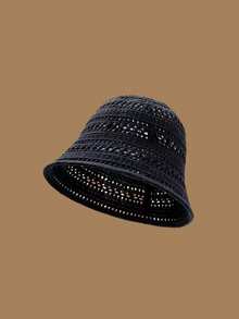 1 件女士夏季渔夫帽，针织镂空渔夫帽遮阳防紫外线，适合夏季户外 - MZ1572 - 查看 19