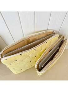 YOONI 韩国 INS 风格彩虹条纹刺绣笔记本电脑内胆包，柔软女孩糖果色 iPad 平板电脑保护套（9.7/10.2/11 英寸），笔记本电脑包（13/14 英寸），防震内袋，适合女孩和学生的可爱礼物，女士笔记本电脑包， 书包，大学必备品，返校必备