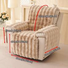 1 件加厚毛绒柔软舒适沙发套 - 宠物友好，可机洗椅套，适合单人躺椅/休闲沙发（例如），防滑，多种颜色可选，沙发保护套 - 彩色 - 查看 16