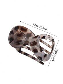 1 件/3 件女士扁平发夹，适合中等厚度头发，玳瑁扁平发夹，鸭嘴发夹，牢固抓握，舒适曲线贴合，适合驾驶、瑜伽、所有发质，豹纹休闲，爪夹，发夹，发夹，发夹，学校用品，动物图案 - 彩色 - 查看 9