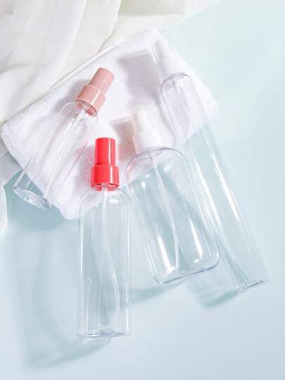 4pcs Transparent Fine Mist Spray Bottle – Refillable Empty Atomizer Bottle For Alcohol, Toner, Perfume, And Cosmetic Liquids – Mini Portable Travel Sprayer With Leak-Proof Pump – Clear Plastic Bottle With Secure Cap – Ideal For Beauty Essentials, Skincare Routine, Disinfection Use, And Travel Kits – Compact And Lightweight Design For Daily Refill Use – Suitable For Women, Men, And Salon Professionals