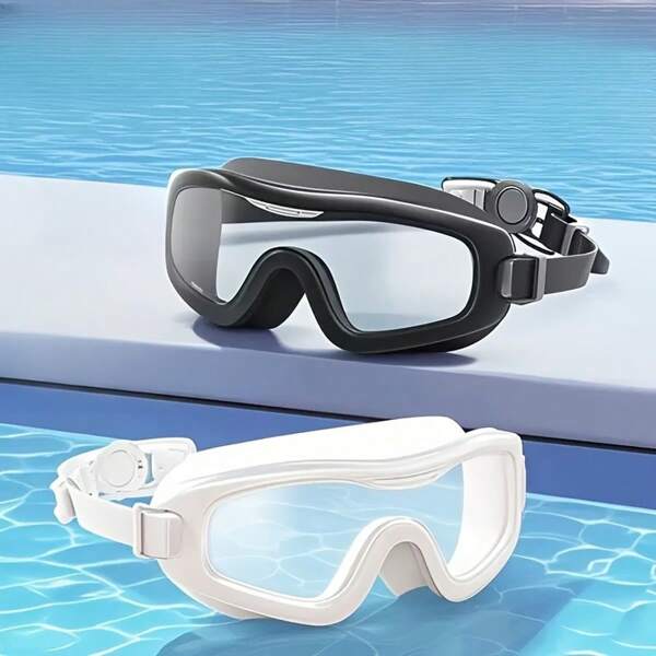 Anti-Fog HD Swim Goggles For Men And Women - Waterproof, Large Frame Swimming Goggles For Adults, Ideal For Valentine'S Day, Mother'S Day, Father'S Day Gifts, Beach Essentials, Beach Accessories, Pool Float