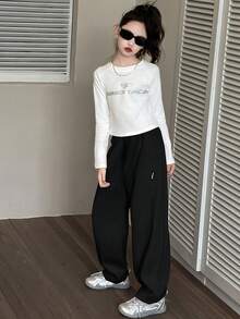 女童休闲直筒裤，儿童时尚百搭长裤，春秋季