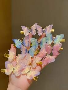 Bộ 18 kẹp tóc hình bướm thần tiên mộng mơ, mềm mại tinh tế, mỗi chiếc kẹp đều làm đẹp, vật dụng cần thiết cho mùa tựu trường - Phù hợp cho bé gái và phụ nữ, đi chơi hàng ngày, hẹn hò, chụp ảnh, dùng được cho cả kiểu tóc búi hoặc tóc xõa, dễ dàng tạo nên tâm trạng, kẹp càng cua, kẹp tóc, kẹp cài tóc, đồ dùng học tập, phụ kiện tóc, phụ kiện đội đầu, ghim cài tóc - nhiều màu - Xem 4