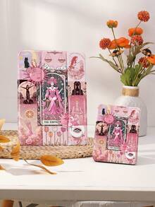 Ốp bảo vệ máy tính bảng họa tiết lá bài Tarot Nữ hoàng, tương thích với iPad 9.7/10.2/10.5/10.9/12.9/Pro 11 (thế hệ thứ 10), Galaxy Tab S6 Lite 10.4 inch, Kindle Paperwhite thế hệ thứ 12 (2024), Kindle thế hệ thứ 11 (2022), bảo vệ mềm mại chống sốc, chân đế thông minh/chức năng tự động bật/tắt màn hình. - Nhiều màu - Xem 4