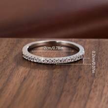 New Stainless Steel Women's Ring Simple White Zirconia Geometric Finger Rings Wedding Gift For Lover Wholesale Jewelry Gifts