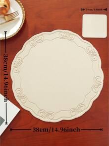 8/12pcs Hotel/Restaurant Placemats/Coasters Set, High-End Tablemats, Easy To Clean, Multi-Color Heat-Resistant Pads To Protect Tabletop, Suitable For Weddings, Parties, Home, Hotel, Kitchen, Festive Decoration