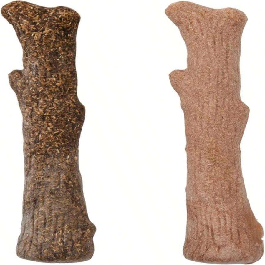Outward Hound Dogwood Wood Durable Dog Chew Toys, Real Wood &Amp; Calming Hemp, 2-Pack, Medium - Dogwood & Calming (Gói 2) - Xem 1