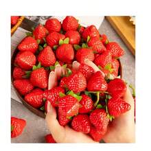 10 szt. Sztuczne truskawki Owoce Sztuczne owoce do dekoracji stołu domowego Impreza Fotografia Prop Dekoracja świąteczna na Dzień Świętowania