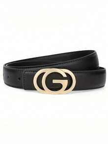 2 件字母女士腰带，适合休闲和商务风格，字母扣设计，无纺布编织，大尺寸，适合日常通勤、聚会、婚礼、海滩和大学使用 - 黑色秋季、秋季、万圣节 - 彩色 - 查看 18