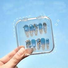Transparent Nail Art Box Small Nail Piece Storage Box Packaging Box Wearing Nail Box Handmade Wearing Nail Display Box