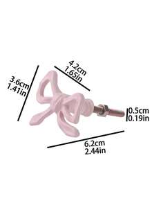 1 件优雅粉色蝴蝶结金属抽屉把手 - 仿古锌合金表面处理，握感舒适，适合家居装饰，非常适合橱柜和梳妆台，梳妆台把手 | 装饰把手 | 仿古表面处理