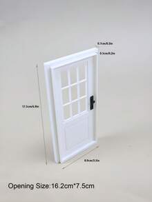 1:12 Scale Miniature Door, DIY Dollhouse Accessory, Resin Realistic Openable House Door, Miniature Scene Decor, Pretend Play Prop, Openable Model House Door, Accessory